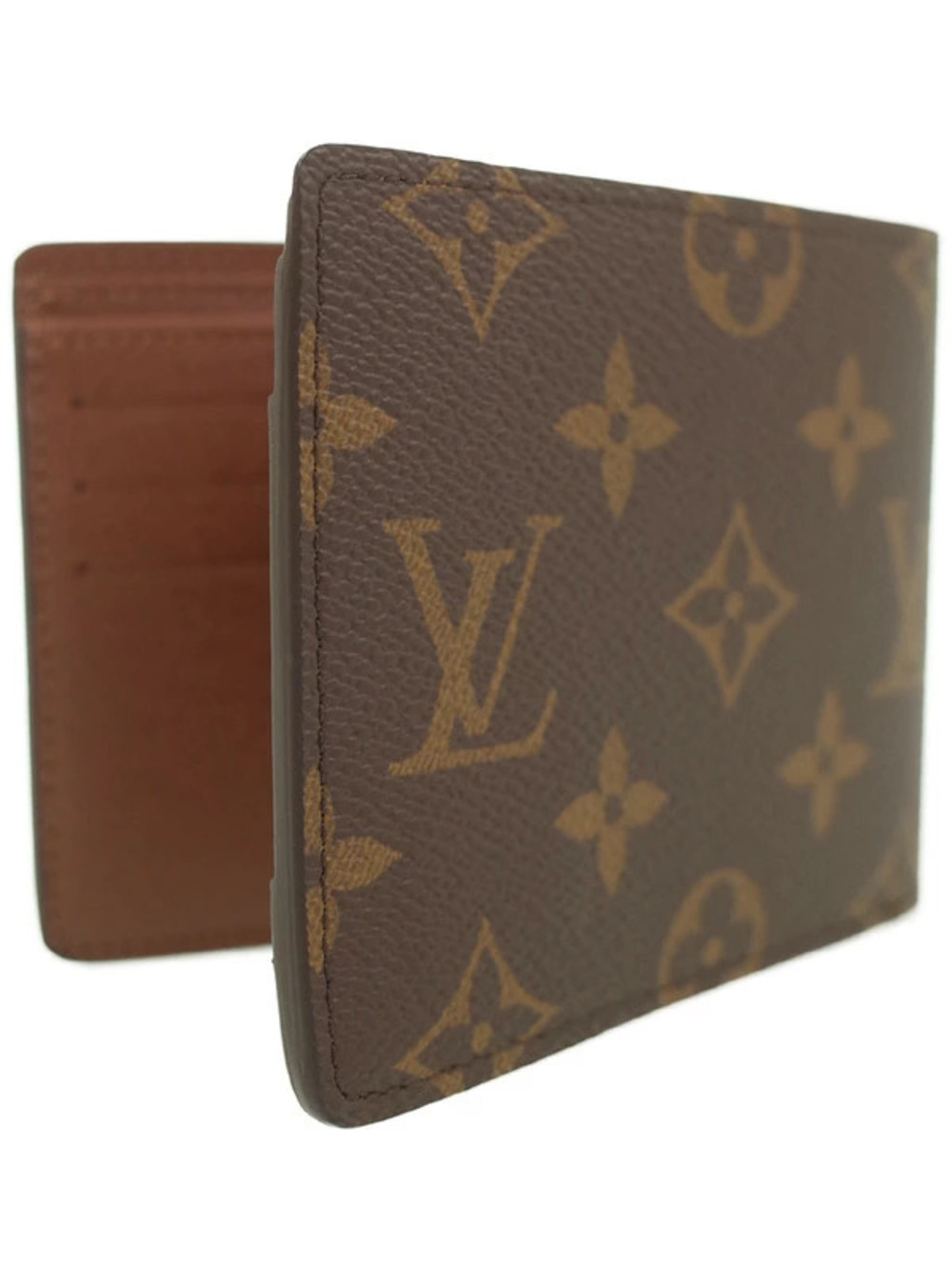 Louis Vuitton Wallet Portefeuille Short Multiple Bi fold Monogram Brown